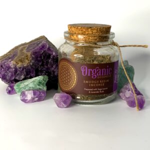 Organic Goodness Smudge Resin – SAGE LAVENDER – 80g Jar - The Inspirational Studio