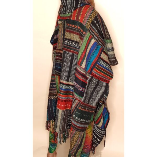 GARI COTTON PONCHO – UNISEX – Made in Nepal - The Inspirational Studio