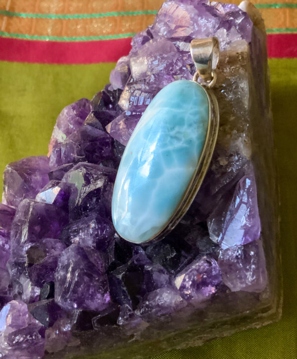 LARIMAR – Sterling silver Larimar pendant - The Inspirational Studio 