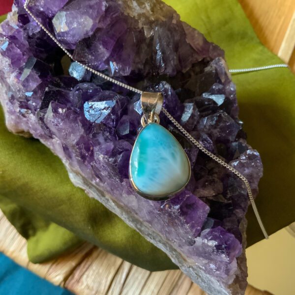 LARIMAR – Sterling silver Larimar pendant - The Inspirational Studio 