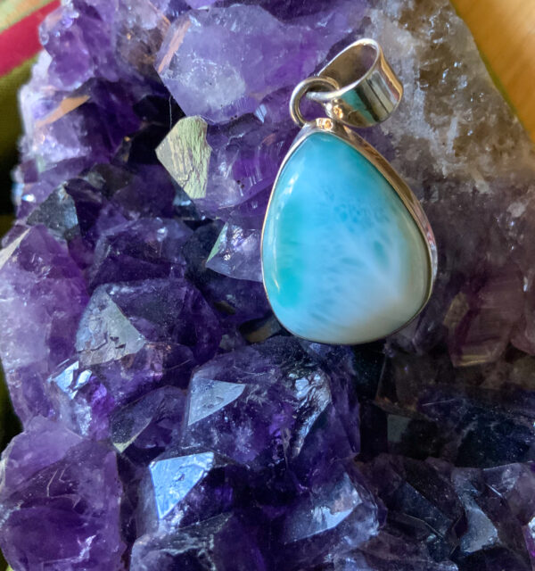 LARIMAR – Sterling silver Larimar pendant - The Inspirational Studio 