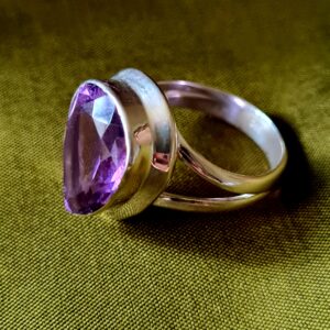 Sterling Silver AMETHYST ring – Size 7 - The Inspirational Studio