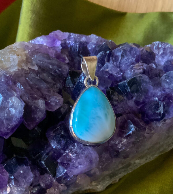 LARIMAR – Sterling silver Larimar pendant - The Inspirational Studio 