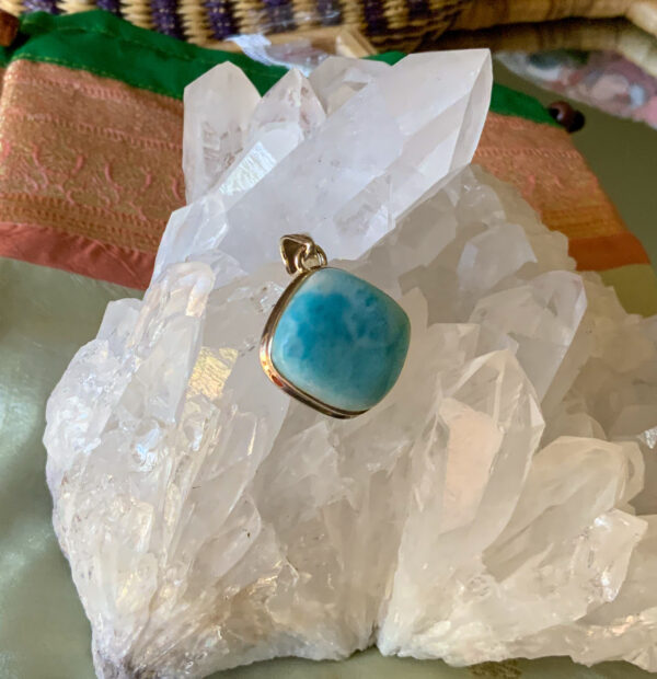 LARIMAR – Sterling silver Larimar pendant - The Inspirational Studio 