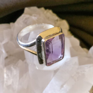 Sterling Silver AMETHYST ring – Size 8.5 - The Inspirational Studio
