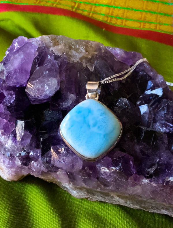 LARIMAR – Sterling silver Larimar pendant - The Inspirational Studio 