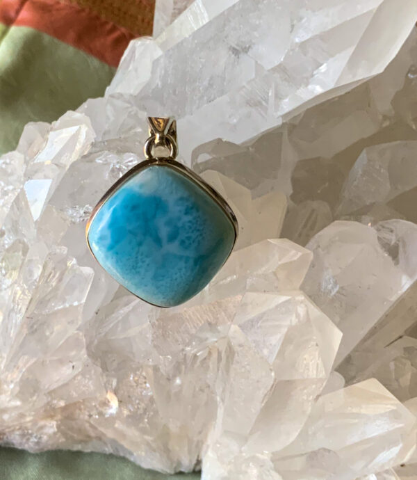 LARIMAR – Sterling silver Larimar pendant - The Inspirational Studio 