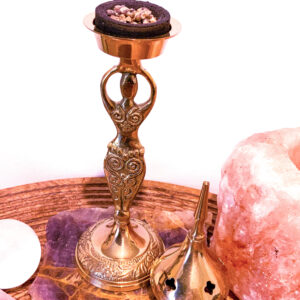BRASS GODDESS INCENSE – cone and resin holder - The Inspirational Studio 