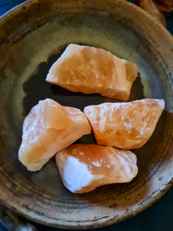 Orange Calcite – Tumbled – Raw Chunk - The Inspirational Studio 