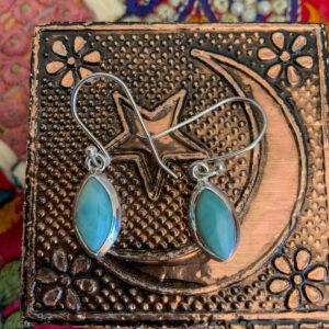 LARIMAR – Sterling silver  – Larimar pendant earrings – with box - The Inspirational Studio 