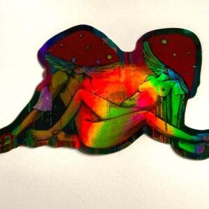 Amanita Couple – Holographic Sticker - The Inspirational Studio 